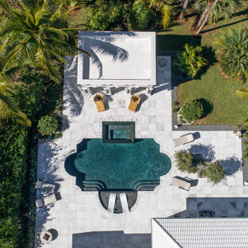 Amazing Roman Geometric Pool & Spa in Parkland