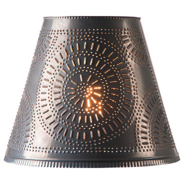 14" Fireside Shade With Chisel, Kettle Black