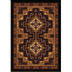 American Dakota - High Rez Rug, Brown, 3'x4', Scatter - Inspired by historical rugs. Timeless appeal.  Western enough for a cabin or adobe dwelling and modern enough for a home in the city.