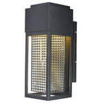 Maxim - Townhouse LED Outdoor Wall Sconce, Galaxy Black/Stainless Steel - This Townhouse LED Outdoor Wall Sconce from Maxim has a finish of Galaxy Black / Stainless Steel and fits in well with any Transitional style decor.