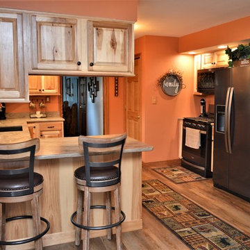 Kingsbury, IN. Haas Signature Collection. Natural Rustic Hickory Kitchen