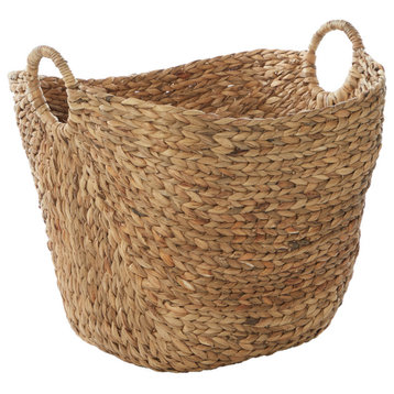 Contemporary Brown Seagrass Storage Basket 48970