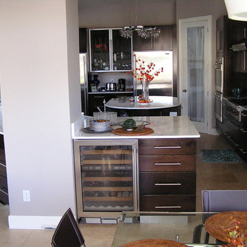 "Corsica" Maple Espresso with Aluminum Door Accents
