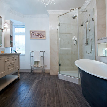 Marble, traditional 3-bathroom project, Hove