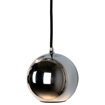 Innermost Modern Boule Pendant Light, Chrome Globe