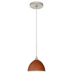 Besa Lighting - Besa Lighting 1XT-4679CH-LED-SN Brella - One Light Cord Pendant with Flat Canopy - Brella has a classical bell shape that complementsBrella One Light Cor Bronze Cherry Glass *UL Approved: YES Energy Star Qualified: n/a ADA Certified: n/a  *Number of Lights: Lamp: 1-*Wattage:50w GY6.35 Bi-pin bulb(s) *Bulb Included:Yes *Bulb Type:GY6.35 Bi-pin *Finish Type:Bronze