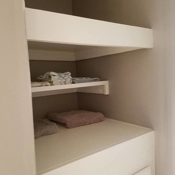 Bathroom Vanity and Walk In Shower