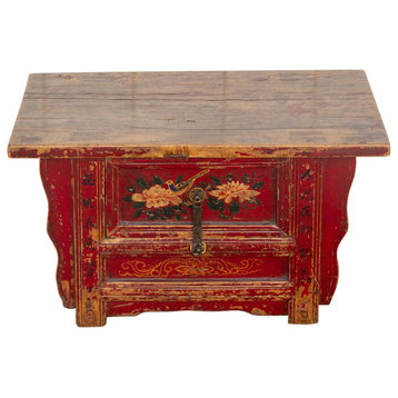 Antique Floral Kang Low Table