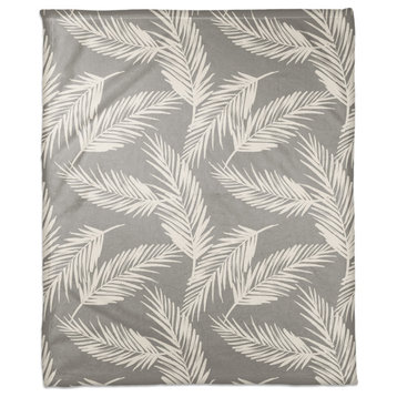 Nature Palm Grayl 50x60 Throw Blanket