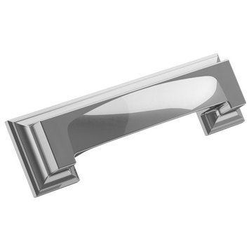 Appoint Cabinet Cup Pull, Polished Chrome, 3 & 3-3/4" Center-to-Center