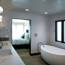 No door to master bath