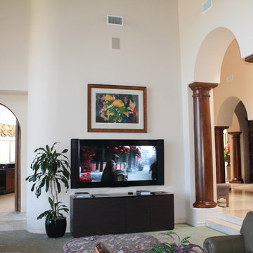 This 80" Sharp TV looks small in a big room. It's hard to go TOO big on a TV.