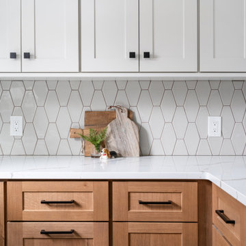 Natural Wood & White Kitchen