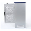GDF Studio Aliana Shabby Painted Accent Cabinet, Silver/Navy Blue