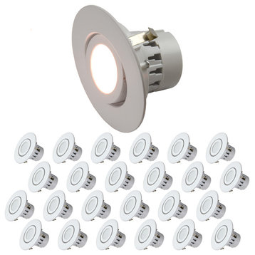 4" LED Adjustable Rotating Downlight 10W, Warm White 2700k, 24-Pack
