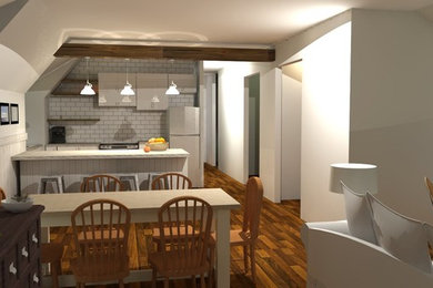 Kitchen - rustic kitchen idea in Other