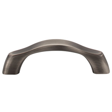 Elements 993-3 Aiden 3" Center to Center Arch Bow Cabinet Handle - Satin Nickel