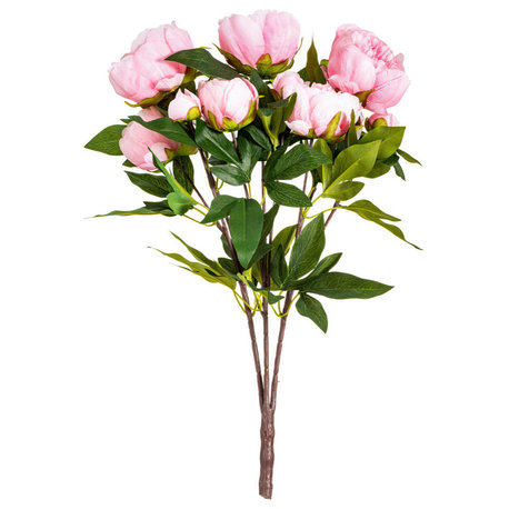 Vickerman 23" Artificial Brush Pink Peony Spray