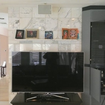 "Impossible" TV on Marble Fireplace