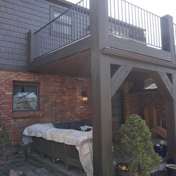 Cedar Shake siding with a custom deck