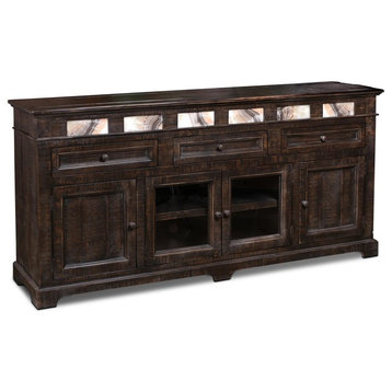 Onyx Solid Wood 82" Sideboard/TV Stand