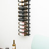 VintageView 24 Bottle Metal Wine Rack, Satin Black