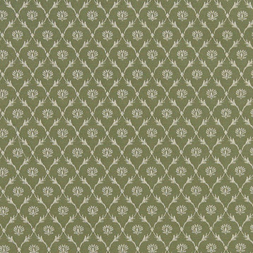 Light Green, Trellis Jacquard Woven Upholstery Fabric By The Yard
