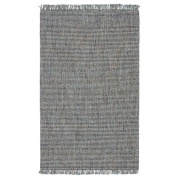 Jaipur Living Caraway Handwoven Solid Area Rug, Gray/Blue, 9'x12'