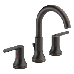 Delta Trinsic&reg; Widespread Bath Faucet w/ metal pop-up - Bathroom Sink Faucets