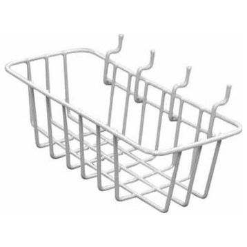 Crawford WB85 Peggable Wire Basket, 3.5" x 8" x 2.5", Vinyl Coated