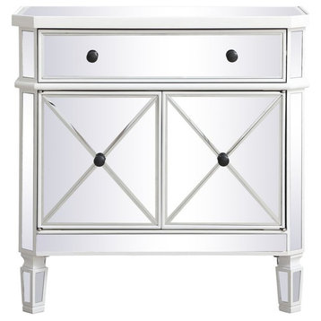 Calum 32" Mirrored Cabinet, Antique White