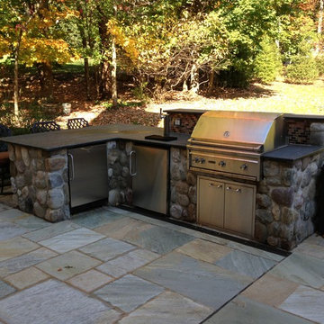 Custom Outdoor Bar & BBQ Grill Design & Installation Bergen County NJ