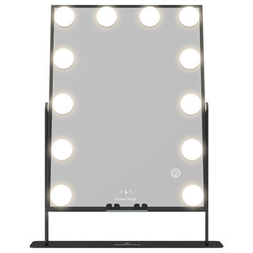 Hollywood XL Tri Tone LED Makeup Mirror, Black