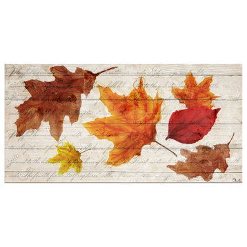 Fall Leaves Wrapped Canvas Harvest Wall Art