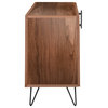 Chilly Topography Hairpin Credenza, Walnut/Black