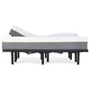 Pemberly Row 12" Cal King Split Mattress and T Bed Base in White