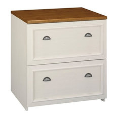 Fairview 2 Drawer Lateral File Cabinet in Antique White - Engineered Wood