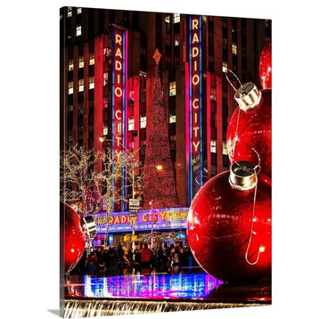 "New York City - Christmas Decoration" Wrapped Canvas Art Print, 12"x16"x1.5"