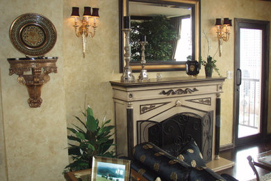 Living room - mediterranean living room idea in Atlanta