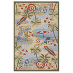 Couristan - Couristan Outdoor Escape Cocoa Beach Sand Rug 3'6"x5'6" - Paying homage to nature's purest pleasures, the Outdoor Escape Collection is Couristan's newest addition to the weather-resistant area rug category. Offering picturesque renditions of various outdoor scenes, these durable performance area rugs have a novelty appeal that is perfect for complementing themed decor. Featuring a unique hand-hooked construction, each design in the collection showcases a textured loop pile that adds dimension to the motifs. With patterns like beach landscapes, lighthouses, and sea shells, these outdoor/indoor area rugs create a soothing atmosphere reminiscent of treasured vacation spots and outdoor hobbies. Welcoming the delights of bare feet, they are surprisingly sturdy and are designed to withstand the rigors of outdoor elements. Made with 100% fiber-enhanced Courtron™ polypropylene these whimsical floor fashions are mold and mildew resistant and can be used in a multitude of spaces, like covered outdoor patios, sun-rooms, and kitchens. Easy to clean, these multi-purpose area rugs are an ideal selection for households where fun is the essential ingredient.