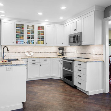 White Kitchen Remodel with Fiestaware Accents