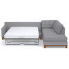 Apt2B Brentwood 2-Piece Sectional Sleeper Sofa, Ash, Chaise on Left