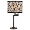 Modern Swing Arm Lamp With Black Shade in Bronze Finish, 1902-1-604 SH9515