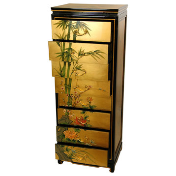 Gold Leaf Eight Drawer Cabinet