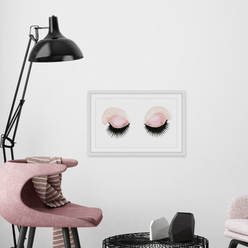 "Long Lashes Delight" Framed Painting Print
