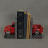 Rustic Red Vintage Pickup Truck Bookends Classic Decorative Bookshelf Decor