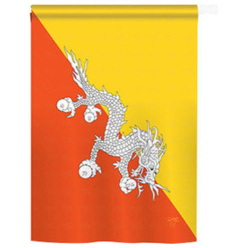 Bhutan 2-Sided Vertical Impression House Flag