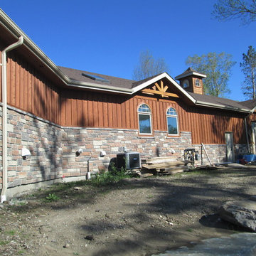 Lakefront Home with Cultured Stone Exterior