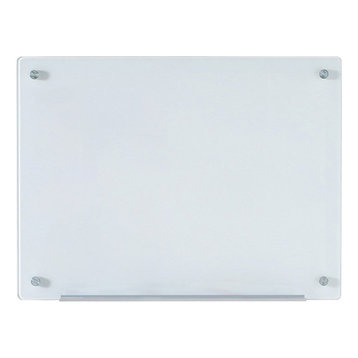 White Glass Dry-Erase Board Set Audio-Visual Direct (Non-Magnetic), 17 3/4"x23 5