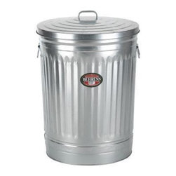 31 Gallon Steel Trash Can - Outdoor Trash Cans